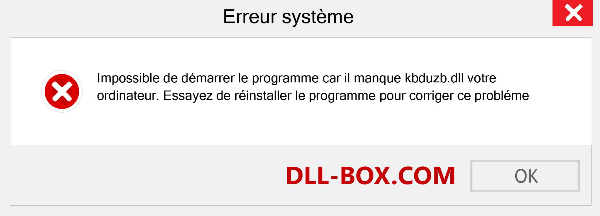 Le fichier kbduzb.dll est manquant ?. Télécharger pour Windows 7, 8, 10 - Correction de l'erreur manquante kbduzb dll sur Windows, photos, images